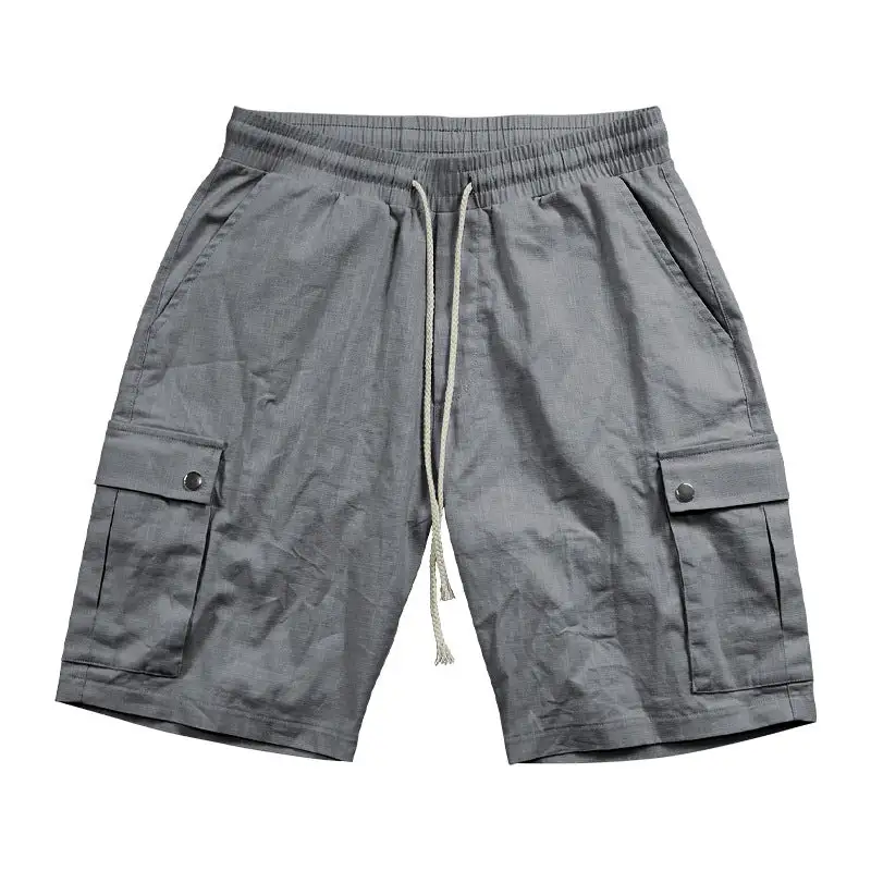 Men's Lightweight Woven Cargo Shorts with a Drawstring Waist for Casual Styling