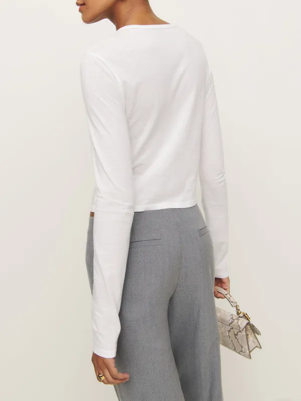 Slim Fit Crew Neck Long Sleeve Top