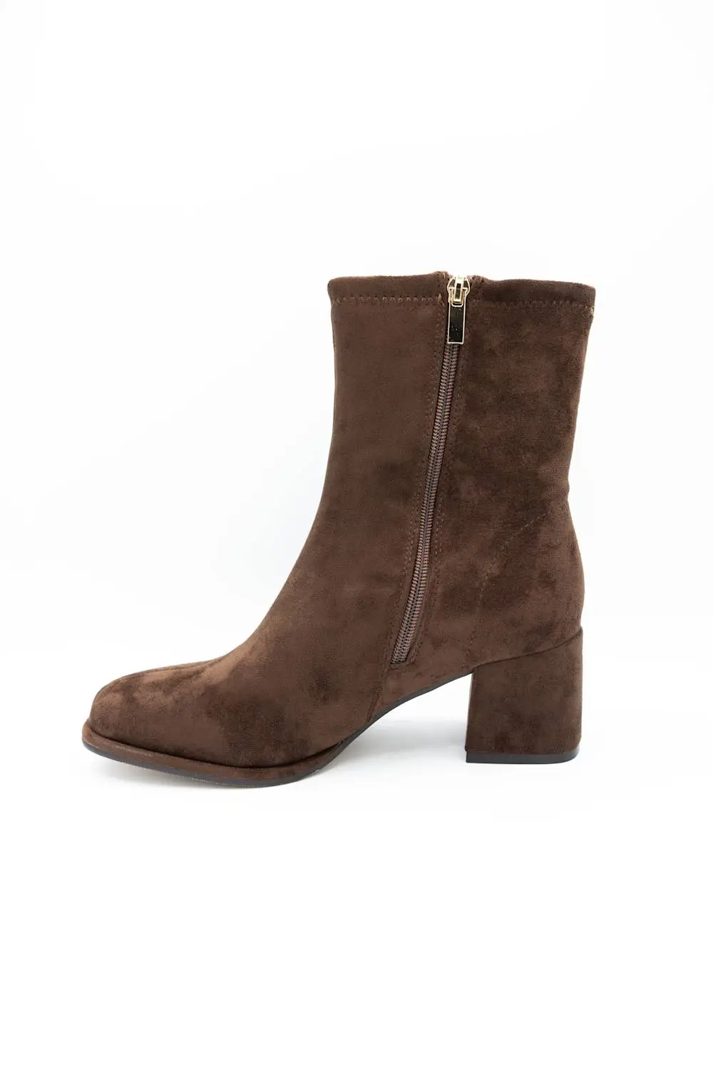 Refined Suede Zip Entry Ankle Bootie