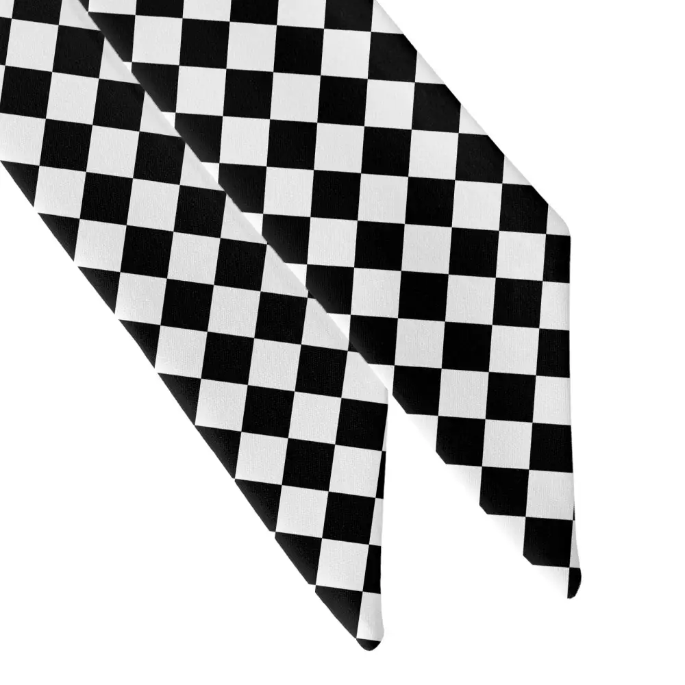 Checkered Tile Pattern Hair Scarf