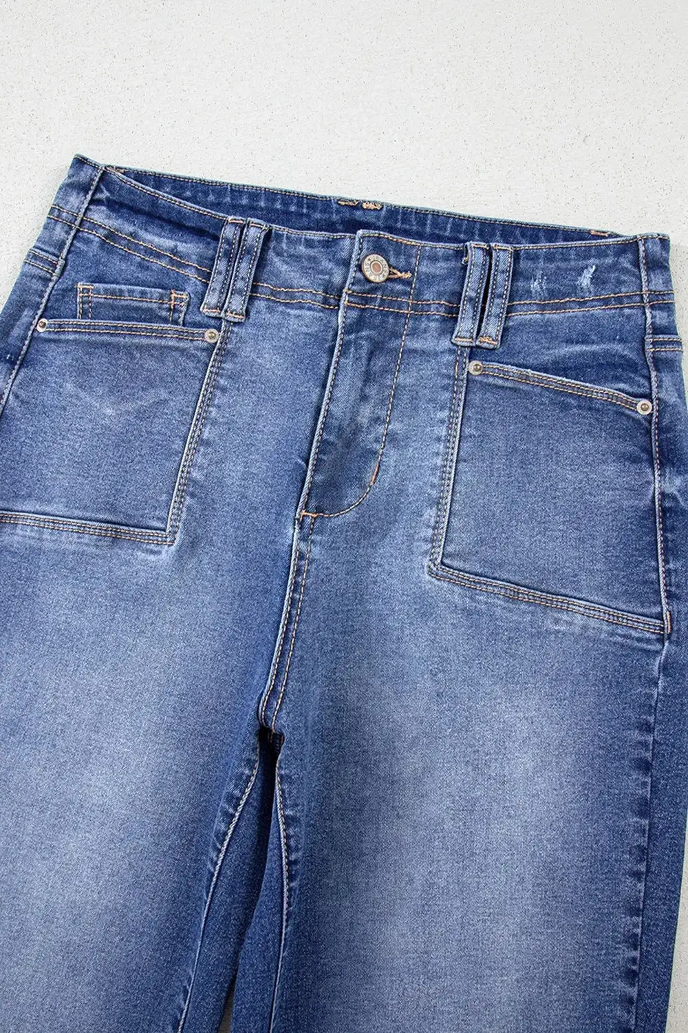 Contemporary High Rise Wide Leg Jeans