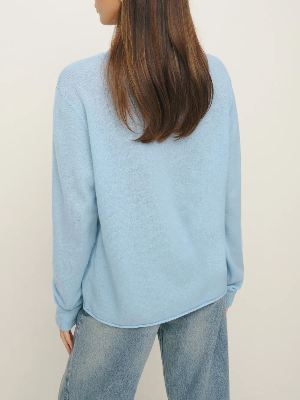 Relaxed Fit Crew Neck Knit Sweater