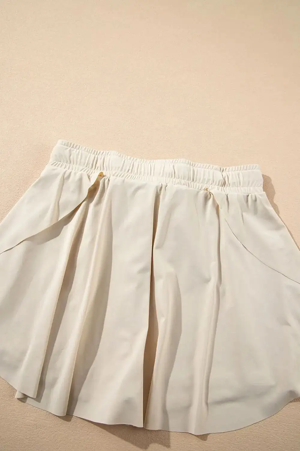 Drawstring High Waist Lined Active Skorts Skirt