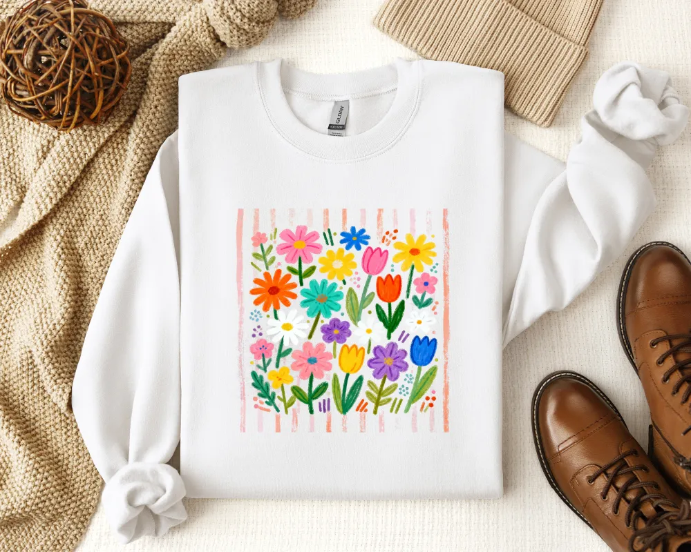 Wildflower Graphic Crewneck Sweatshirt