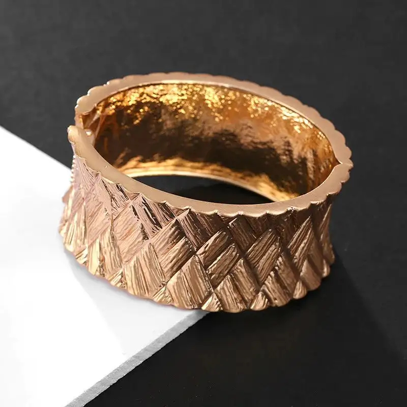 Sculpted Hinged Cuff Bangle