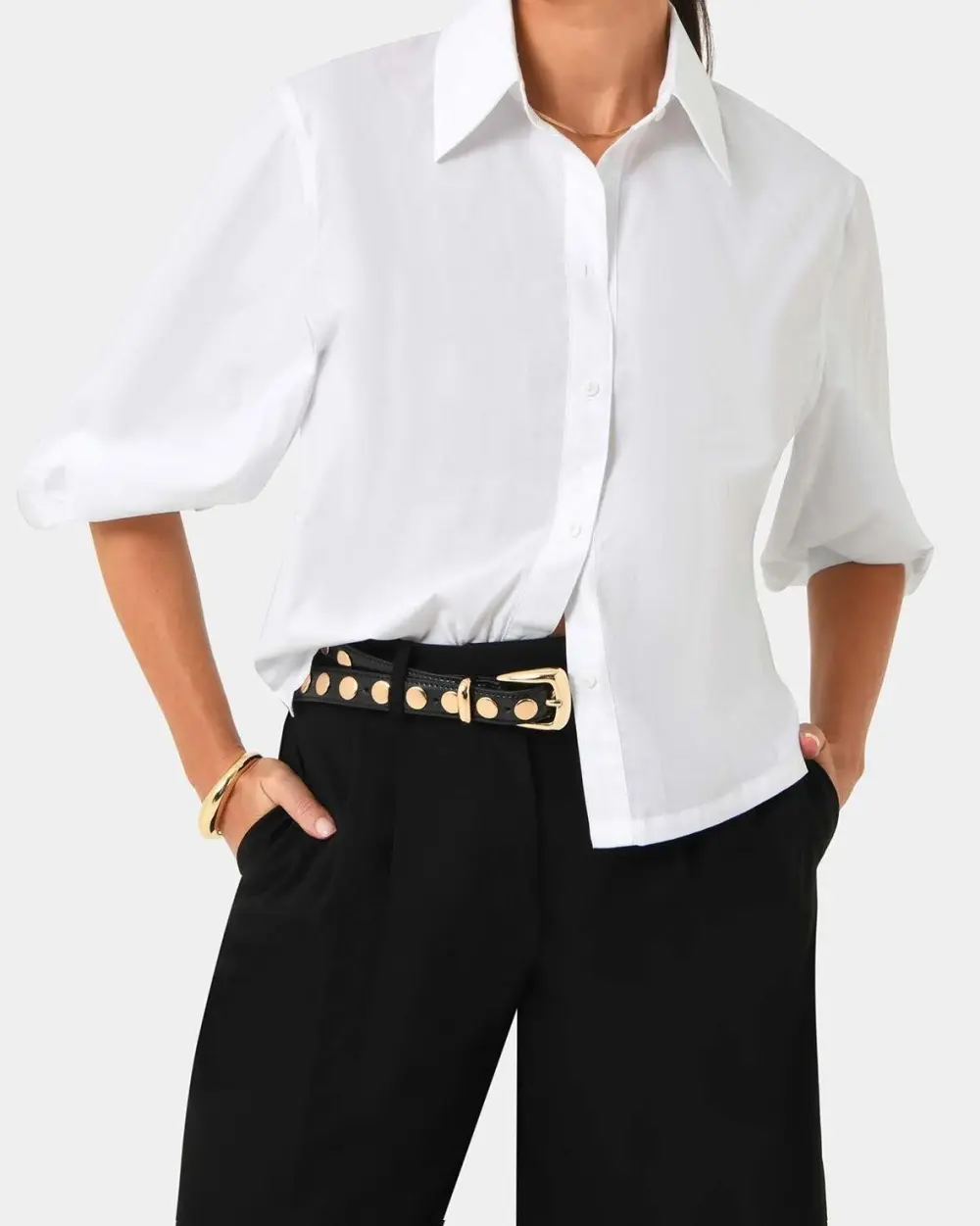 Relaxed Fit Puff Sleeve Shirt