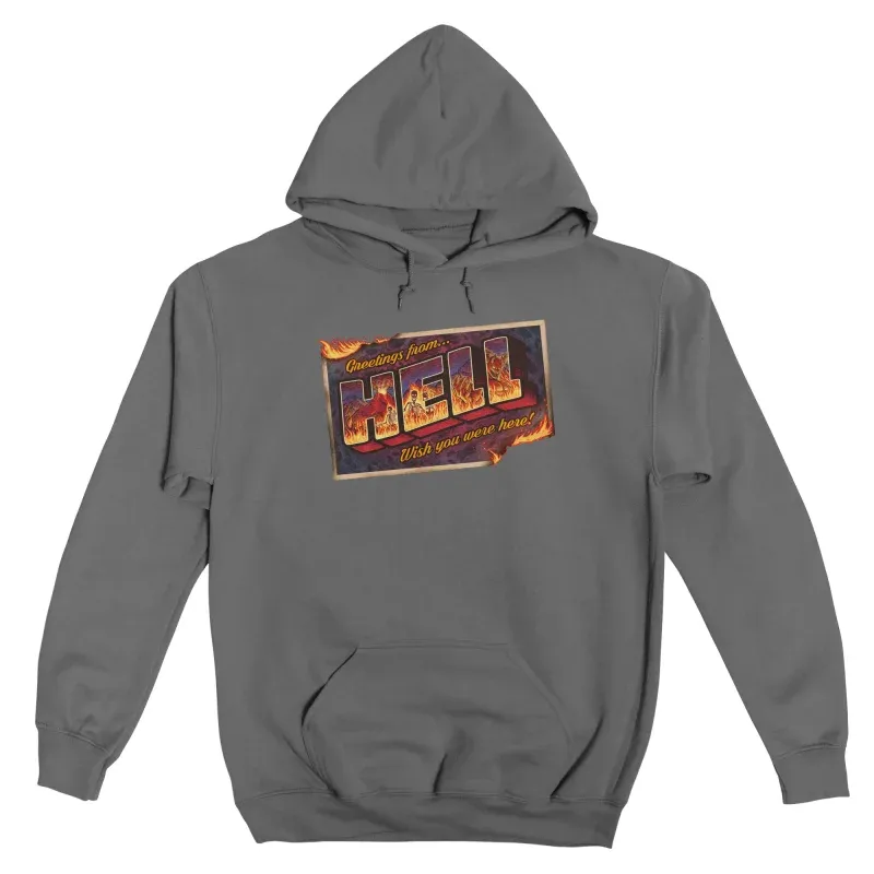 Men's Dark Humor Cartoon Print Long-Sleeve Hoodie
