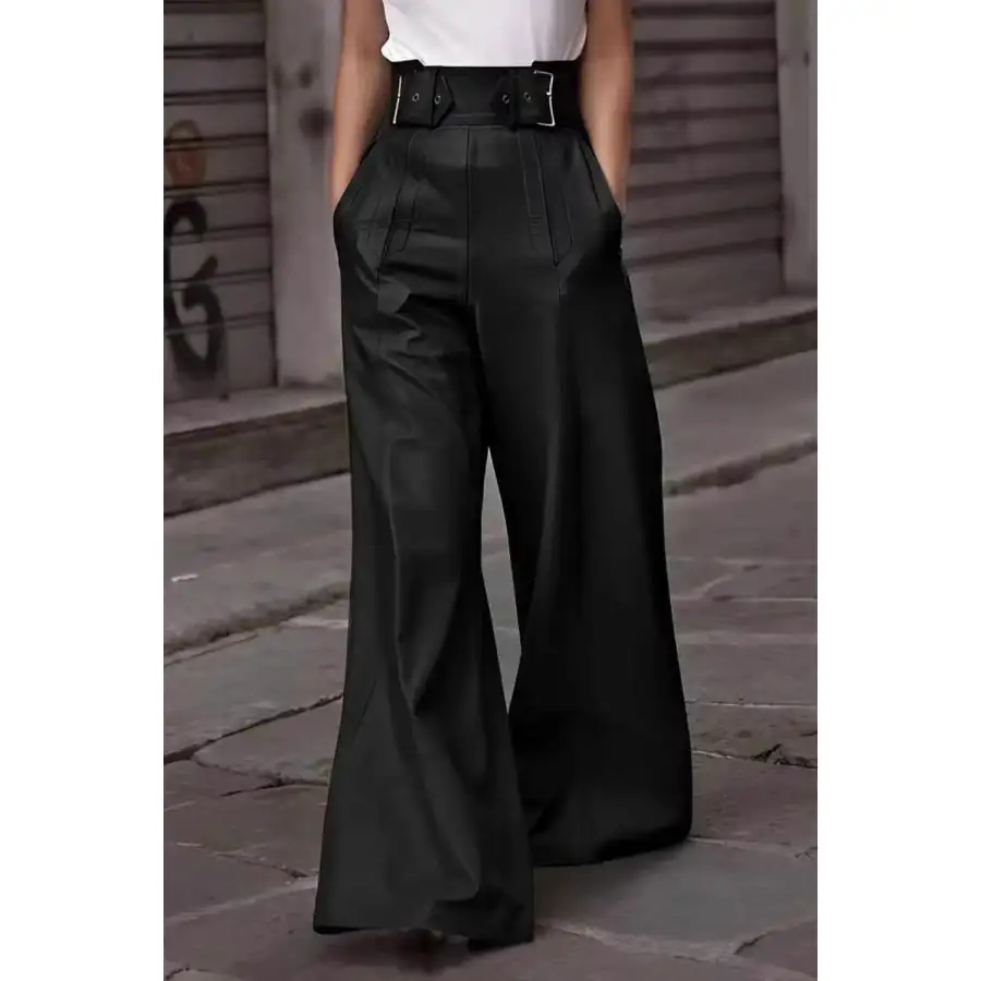 High Waist Wide Flare Pants