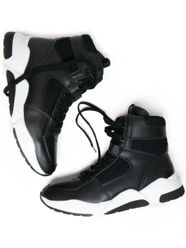 Men's Clean Modern Water Resistant Vegan Leather Casual Sneakers
