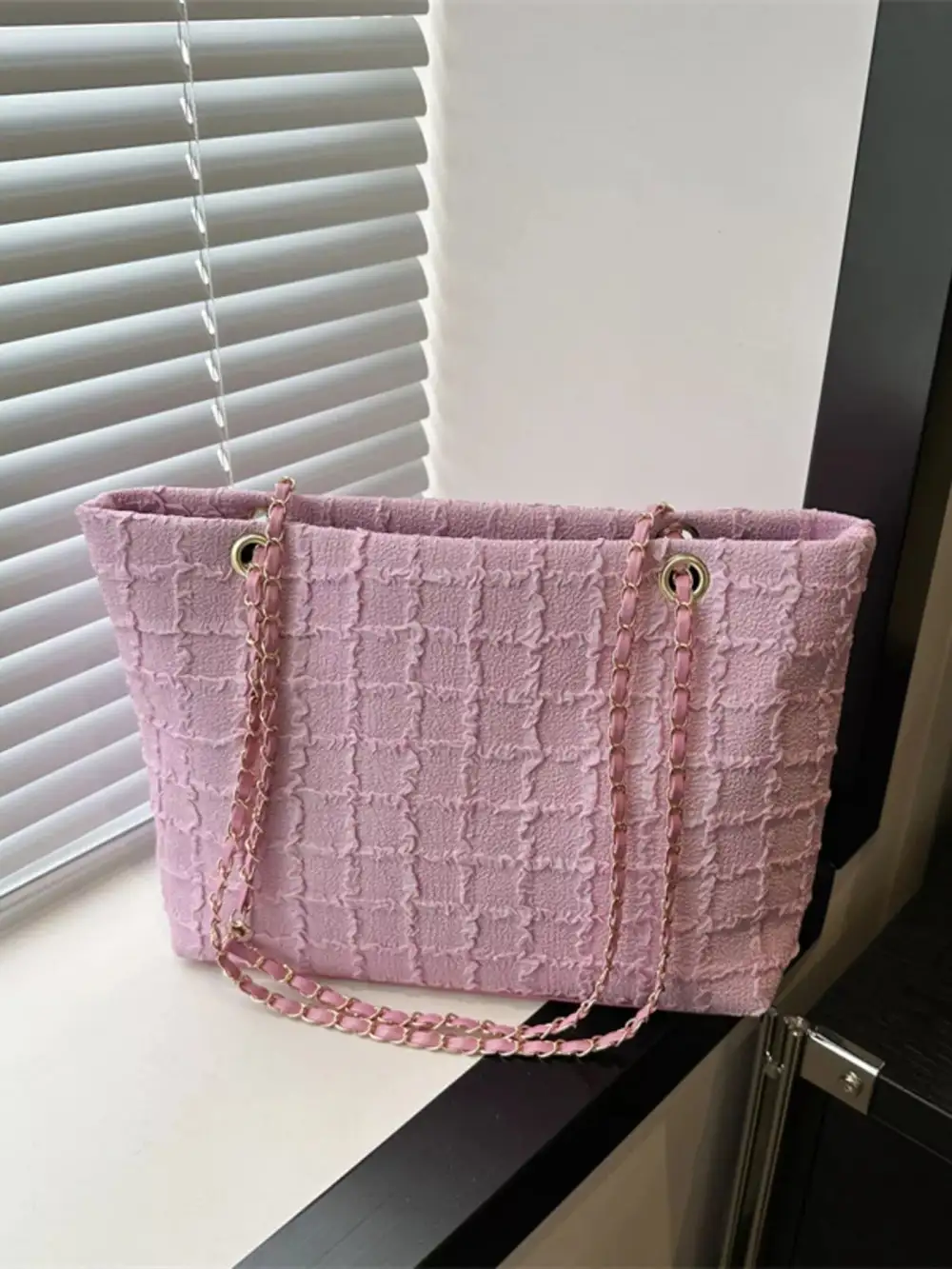 Tweed Chain Shoulder Bag