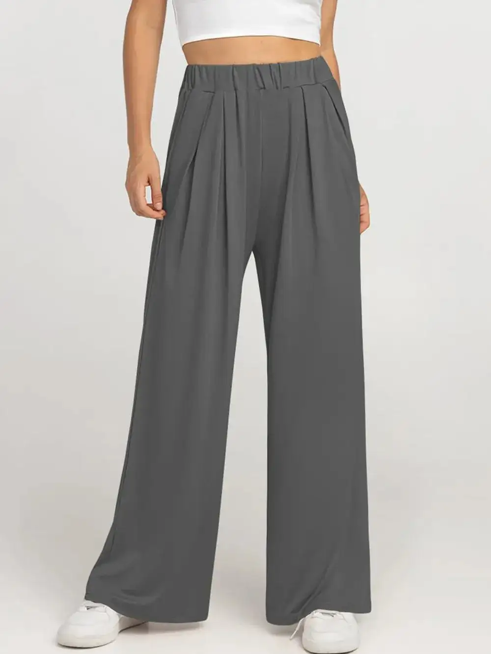 Clean High Waist Wide Leg Pants