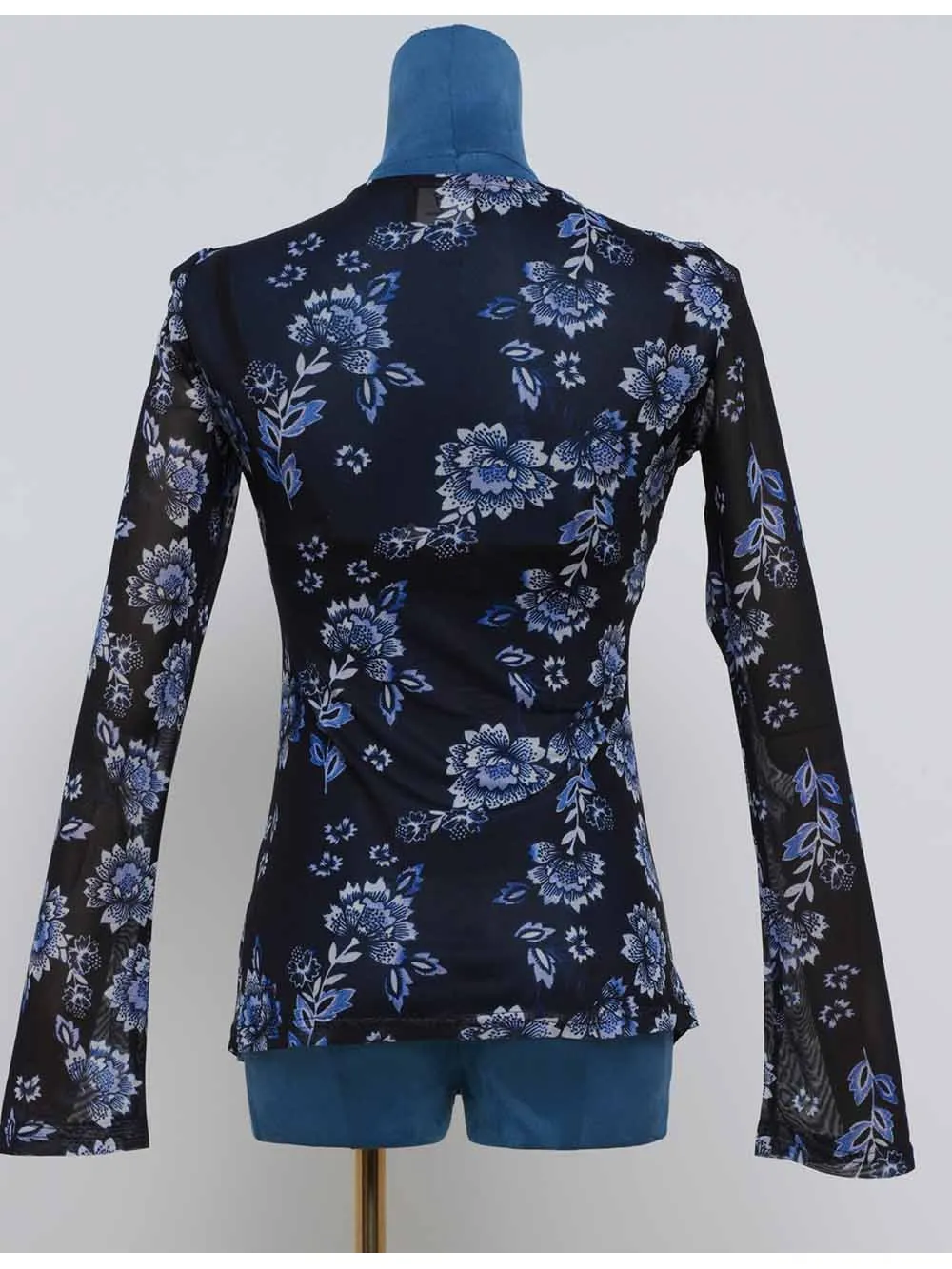 Boho Sheer V Neck Long Sleeves Blouse