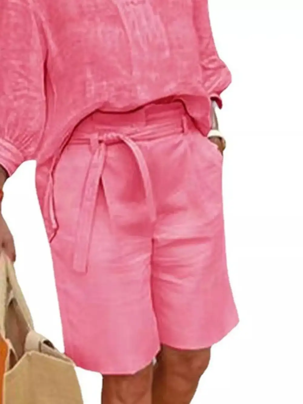 Johnny Collar Sleeve Top and Shorts Set
