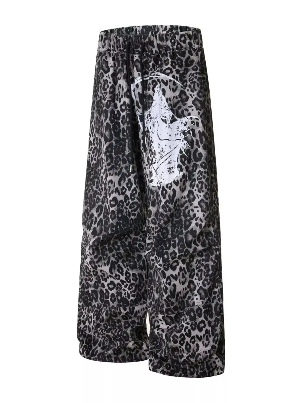 Men's Leopard Print Wide Leg Pants