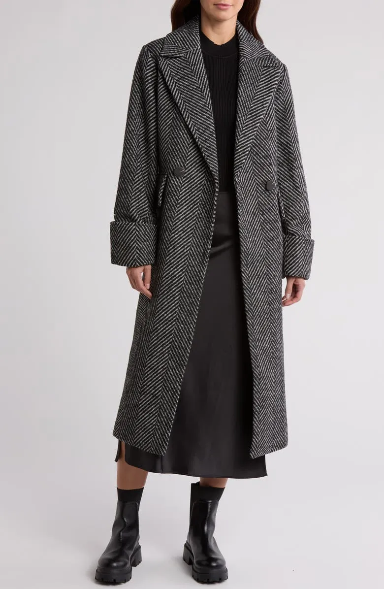 Retro Herringbone Oversize Coat