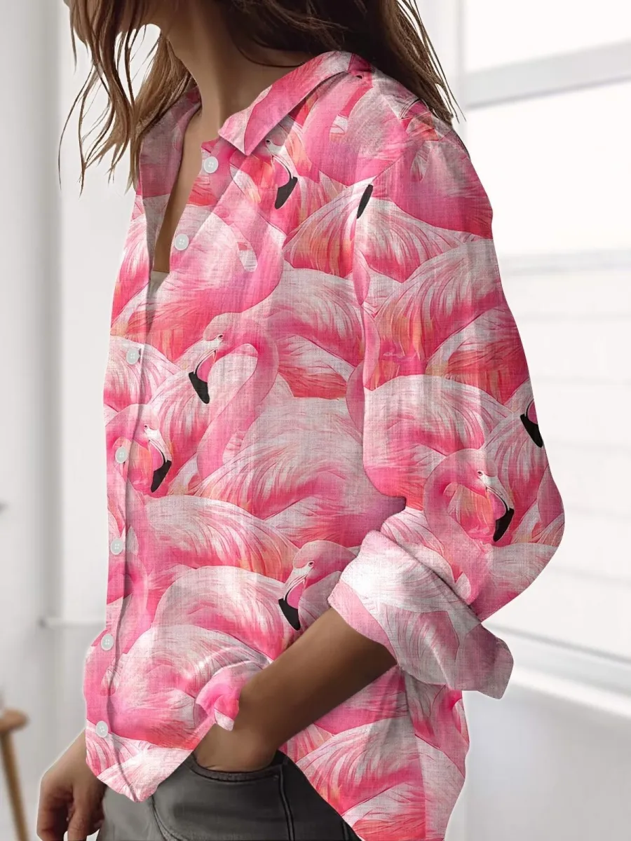 Flamingo Print Shirt