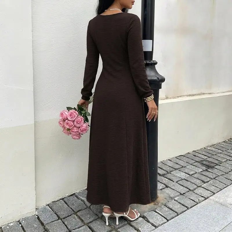Women's Bodycon Ruffled Maxi Dress