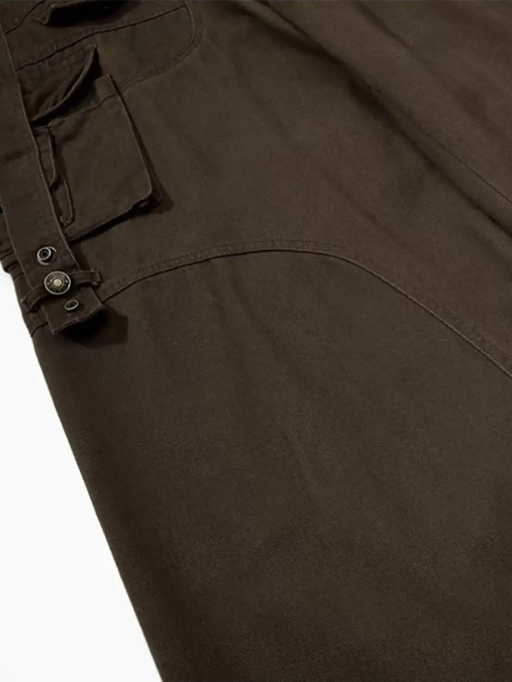 Wide-Leg Washed Cargo Pants