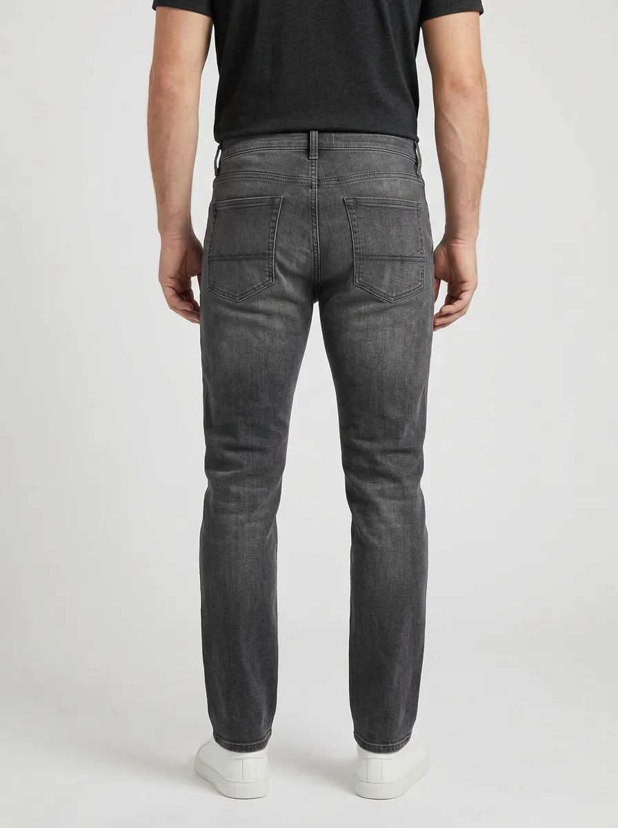 Men's Washed Stretch Slim Fit Jeans