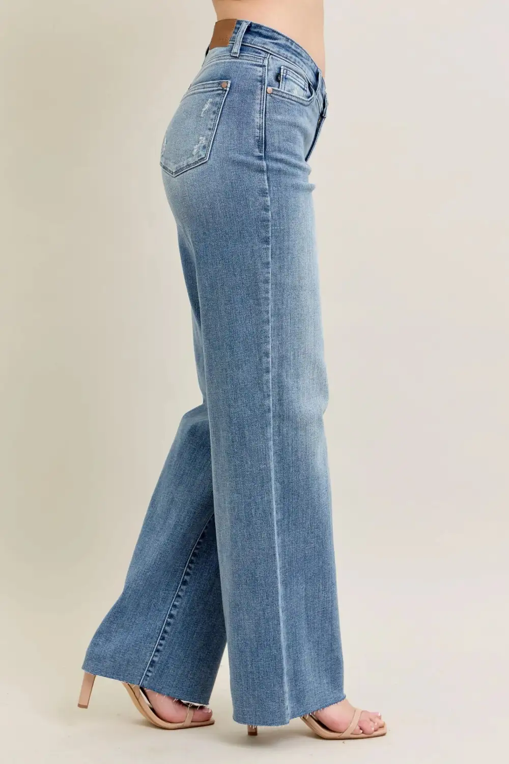 Refined Mid Rise Wide Leg Jeans