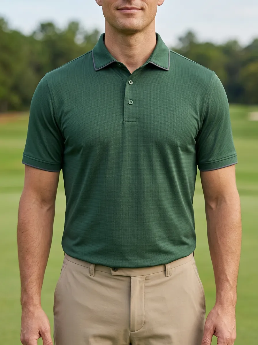 Textured Golf Polo Shirt
