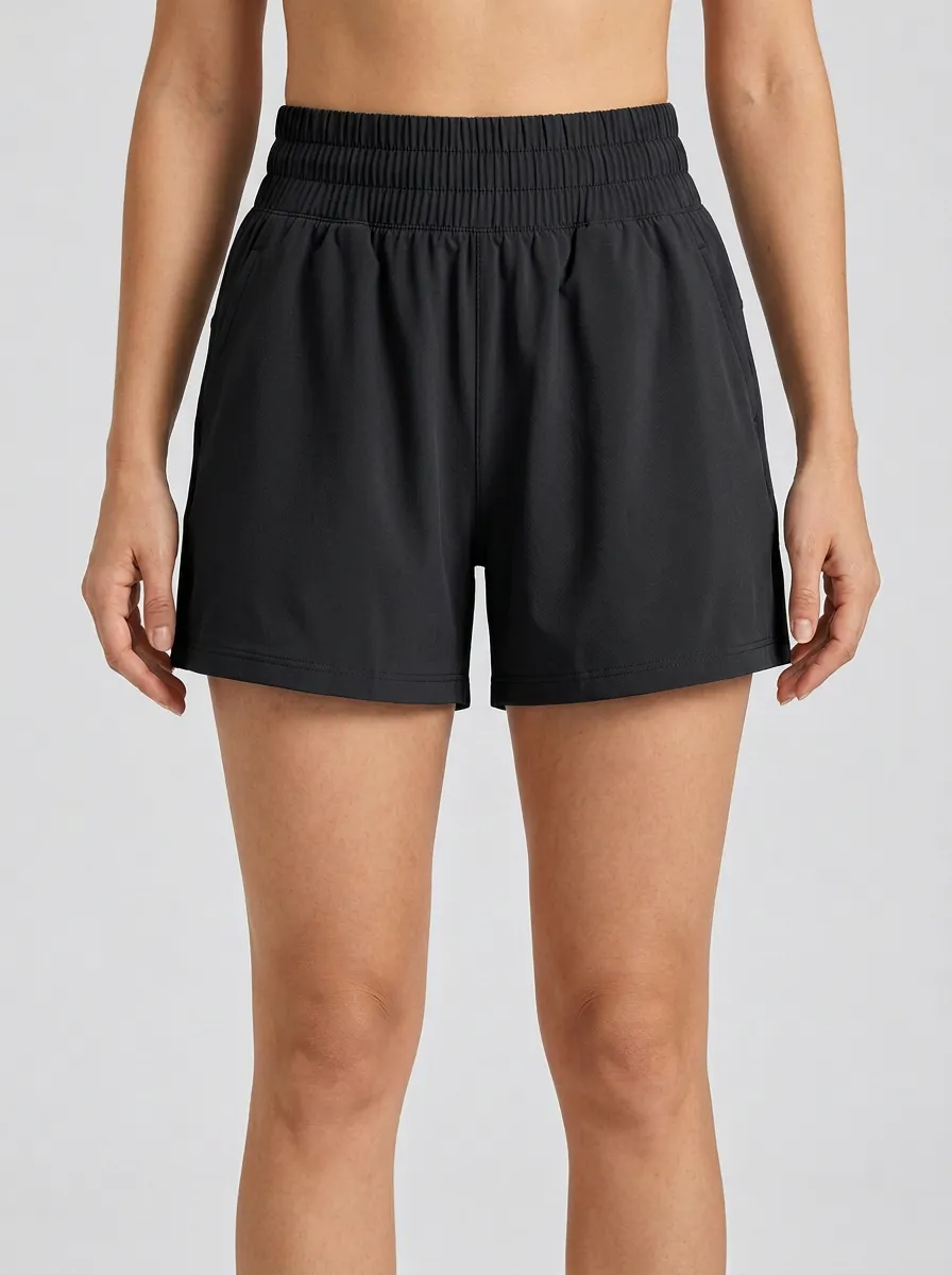 Women's High-Rise Elastic-Waist Athletic Shorts