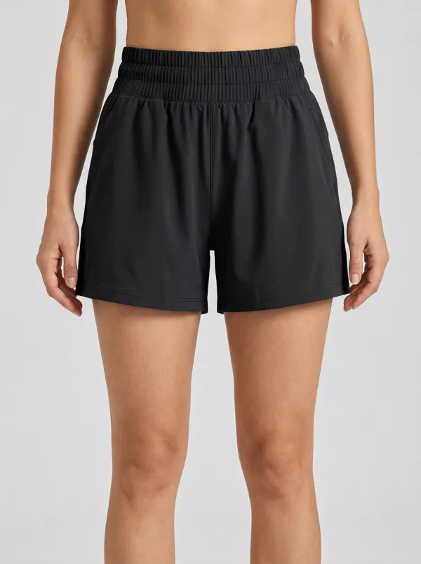 Women's High-Rise Elastic-Waist Athletic Shorts