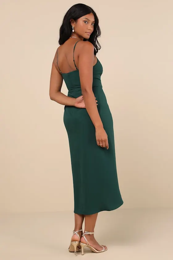 Reinette Navy Blue Midi Dress