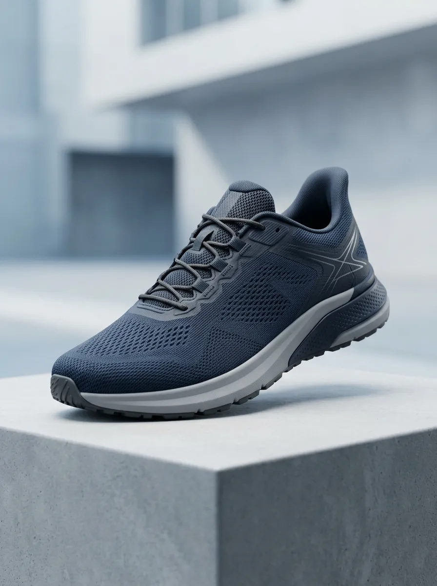 Functional Geometric Mesh Finish Men's Running Shoes