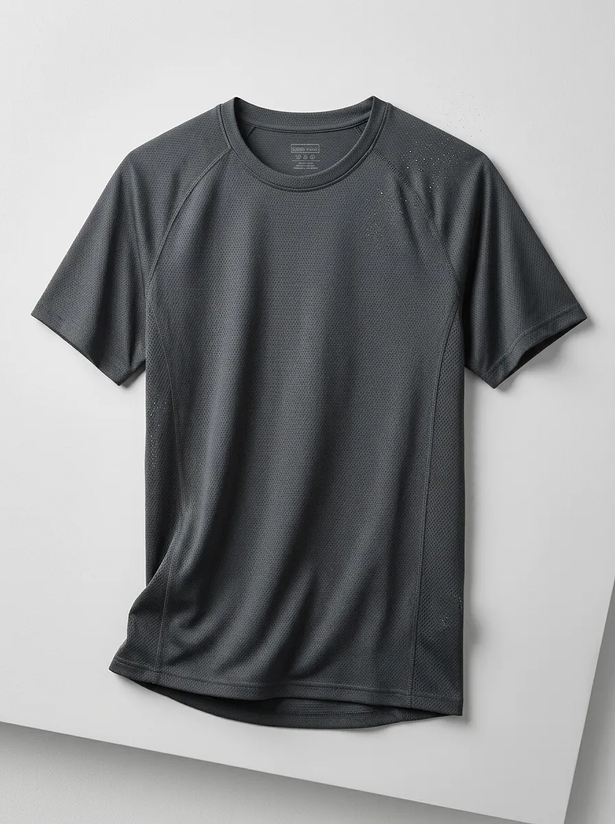 Men's Athletic Performance Mesh Printed T-Shirt