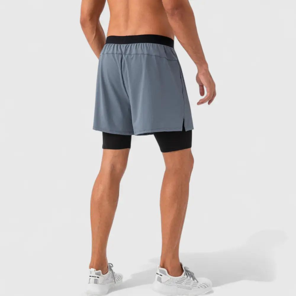 Elastic-Waist Compression Men's Athletic Shorts
