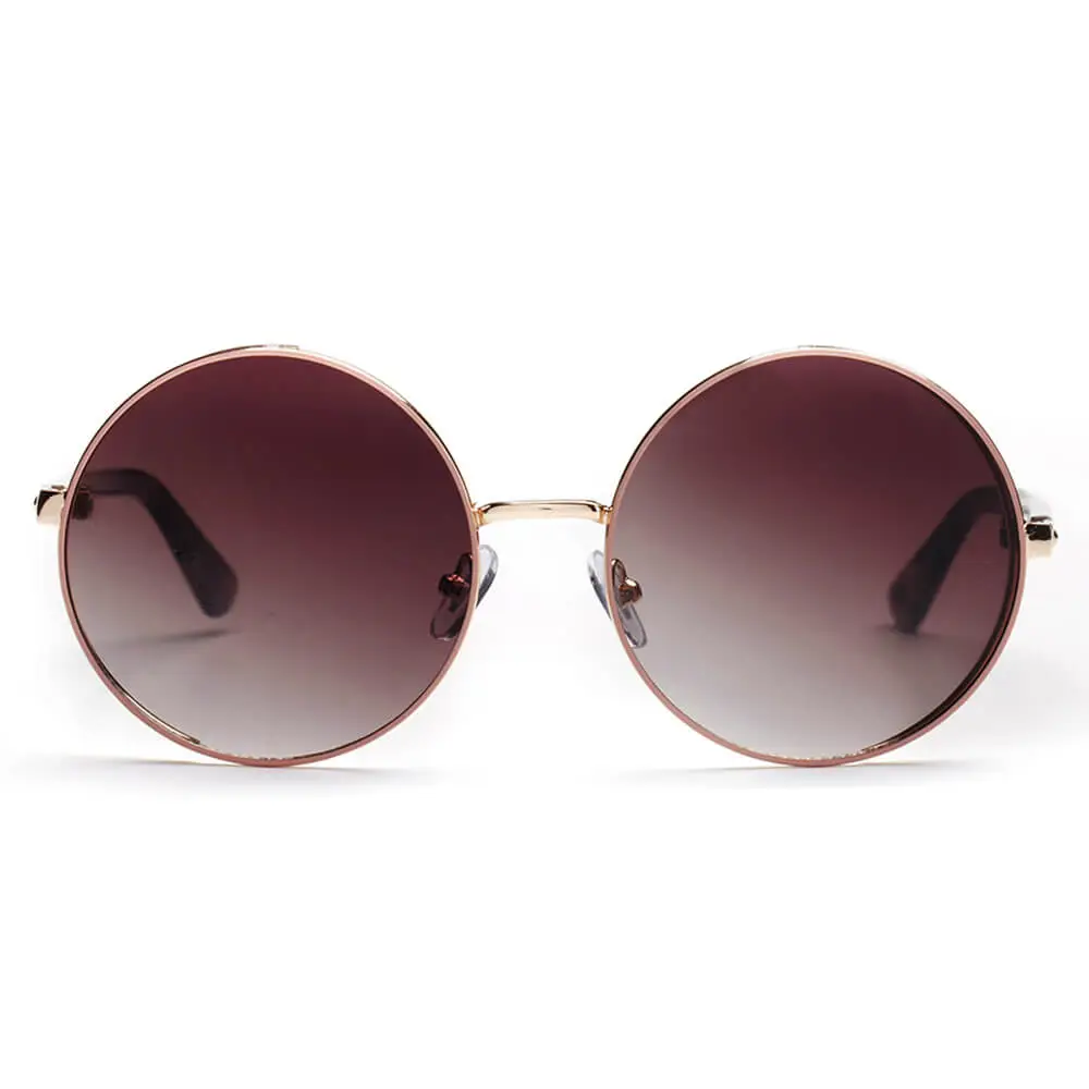 Rhinestone Round Frame Sunglasses