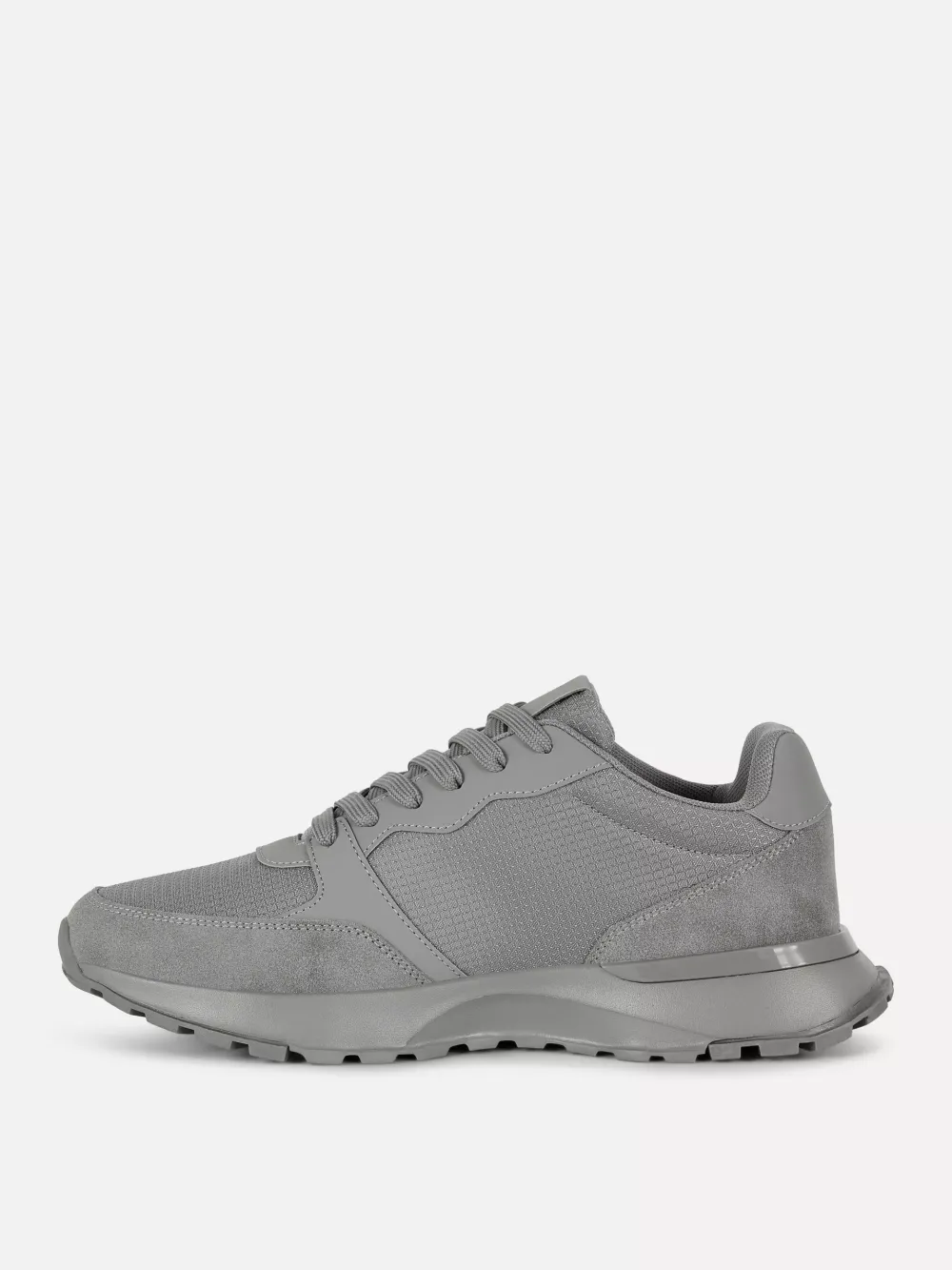 Grey Casual Low-Top Velvet Breathable  Lace-Up Sports Shoes