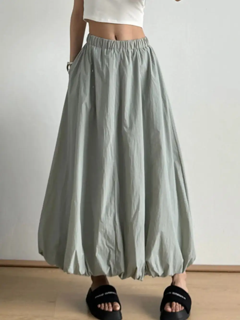 Structured Drawstring Pocket Detail Skirt