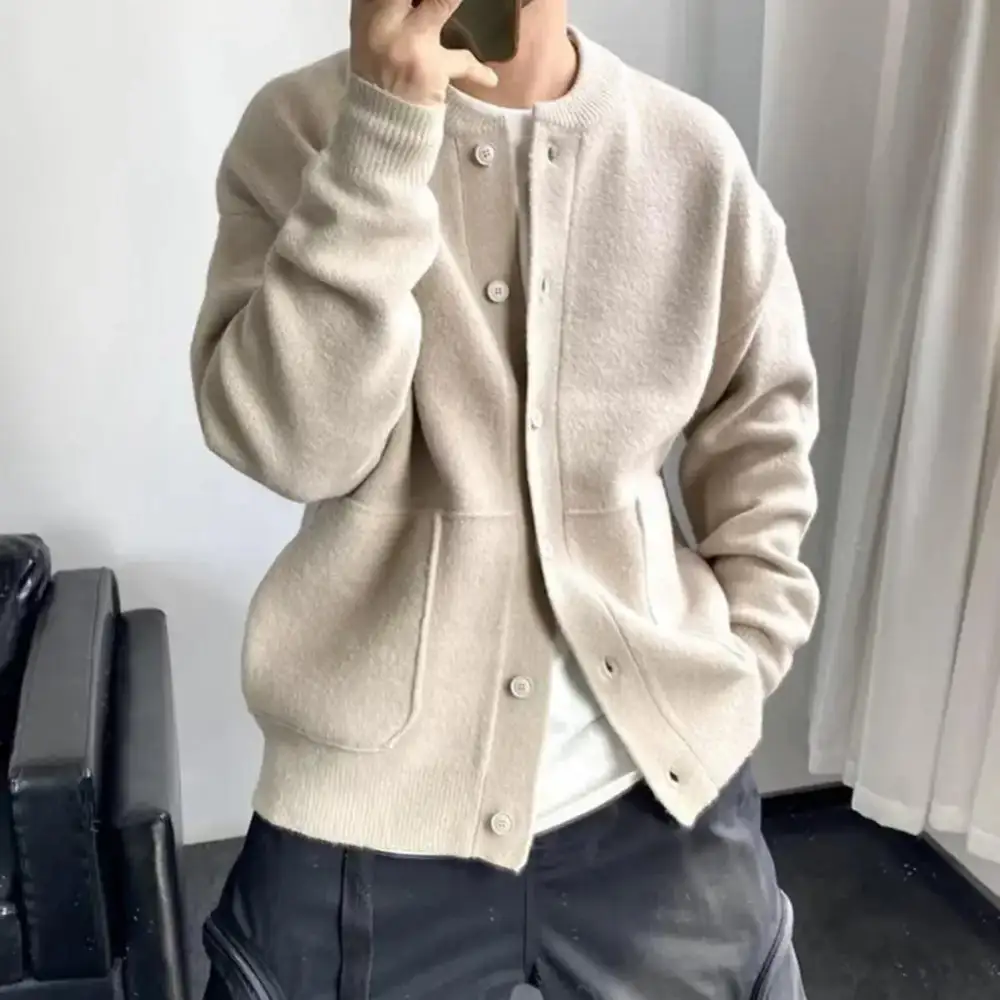 Handmade Oversized Balloon-Sleeve Cardigan