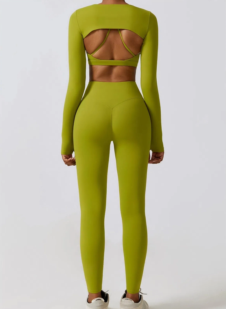 Cross Back Long Sleeve Active Set