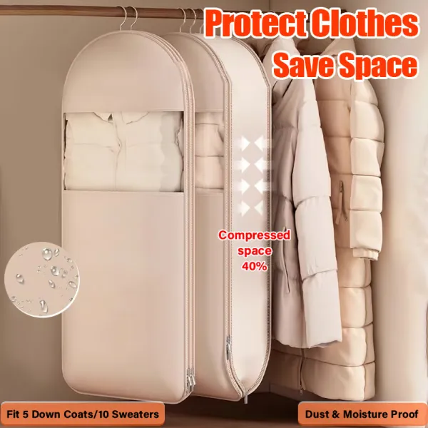 🏆Flash Sale⚡ 50K+ SOLD! Almost Gone-💥🔥2025 Space Saving Hanging Garment Bag with Self Compression Zipper,Best gifts