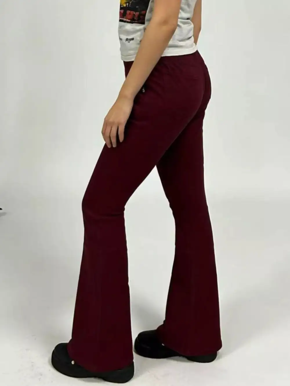 Washed High Waist Flare Leg Denim Jeans