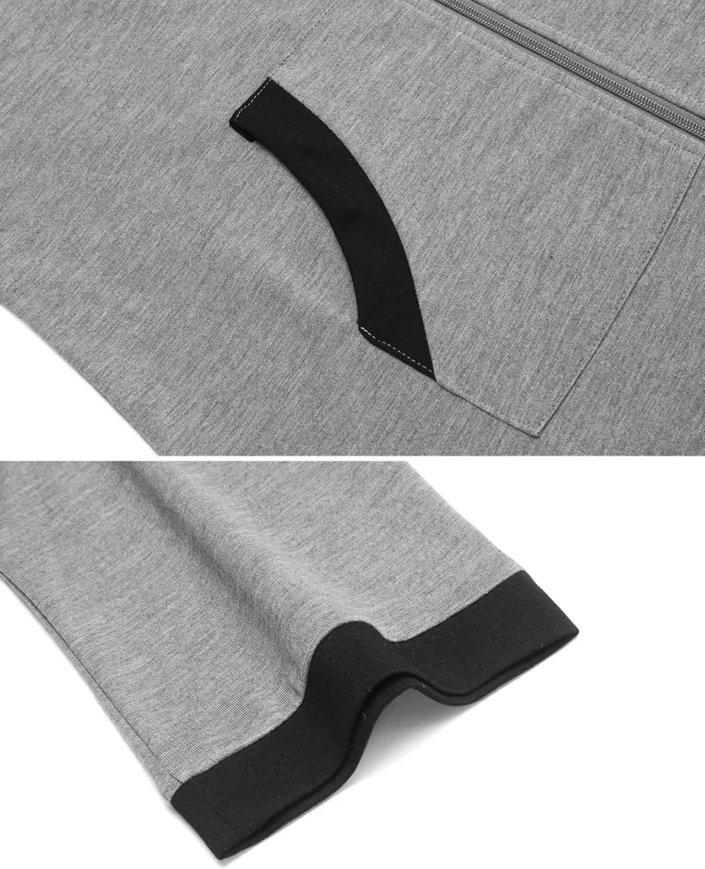 50% OFF Women Zipper Robe 3/4 Sleeves Loungewear Dress Full Length Sleepwear Pockets Housecoat Nightgown Long Bathrobe