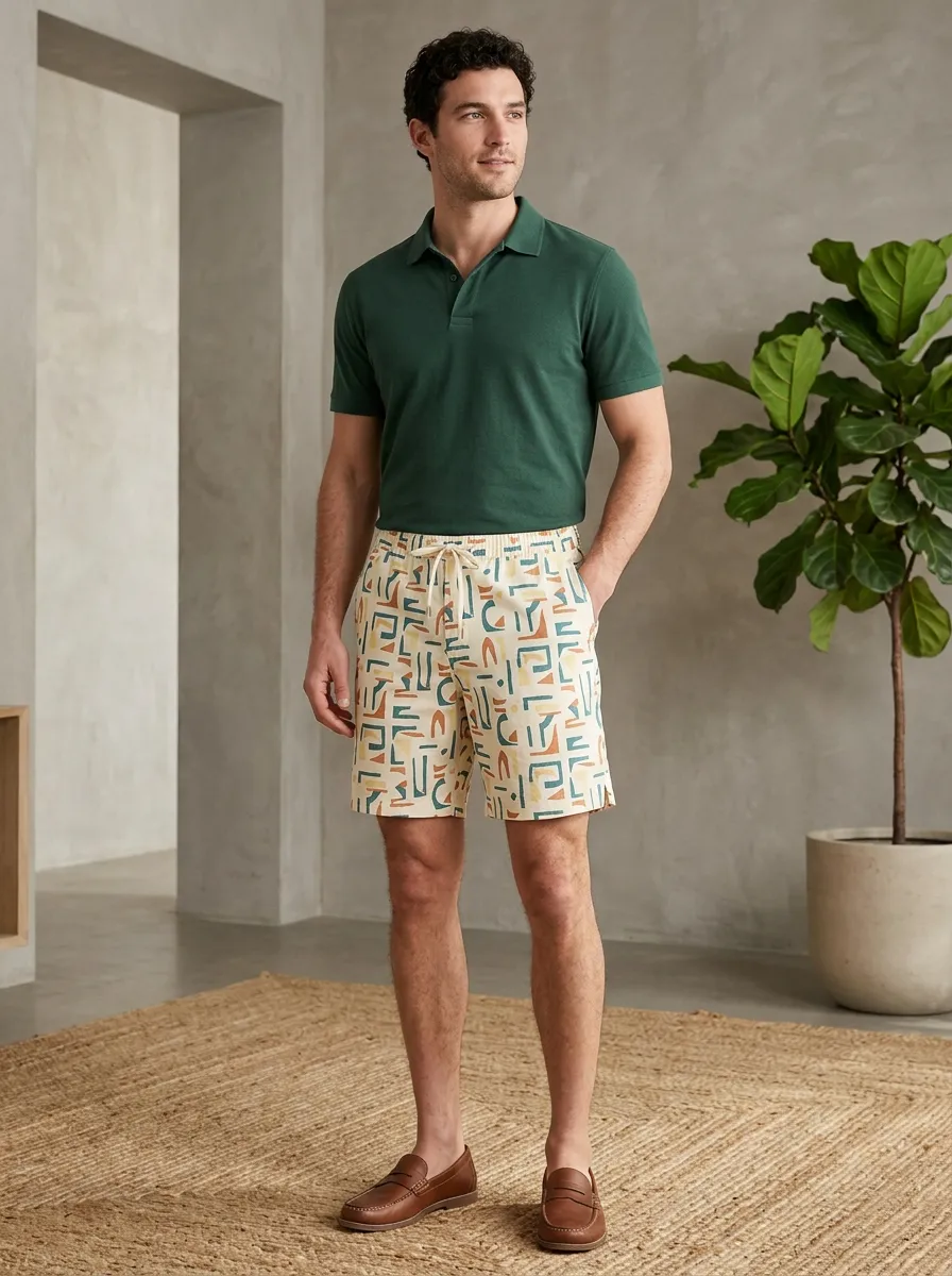 Graphic Print Abstract Print Geometric Print Men's Printed Everyday Pants