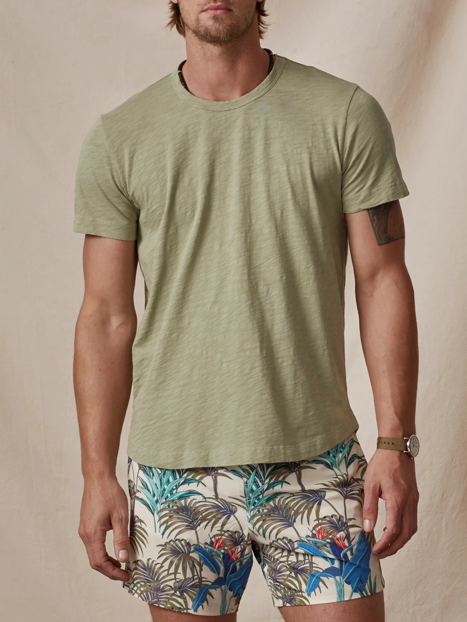 Men's Low Saturation Colors Cotton T-Shirt