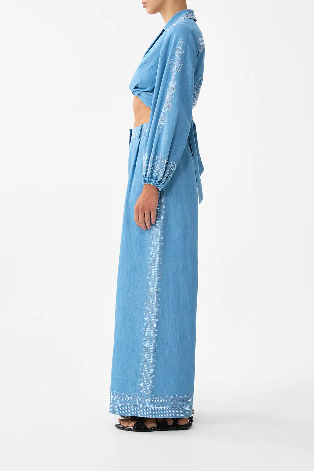 Cropped Wrap Shirt