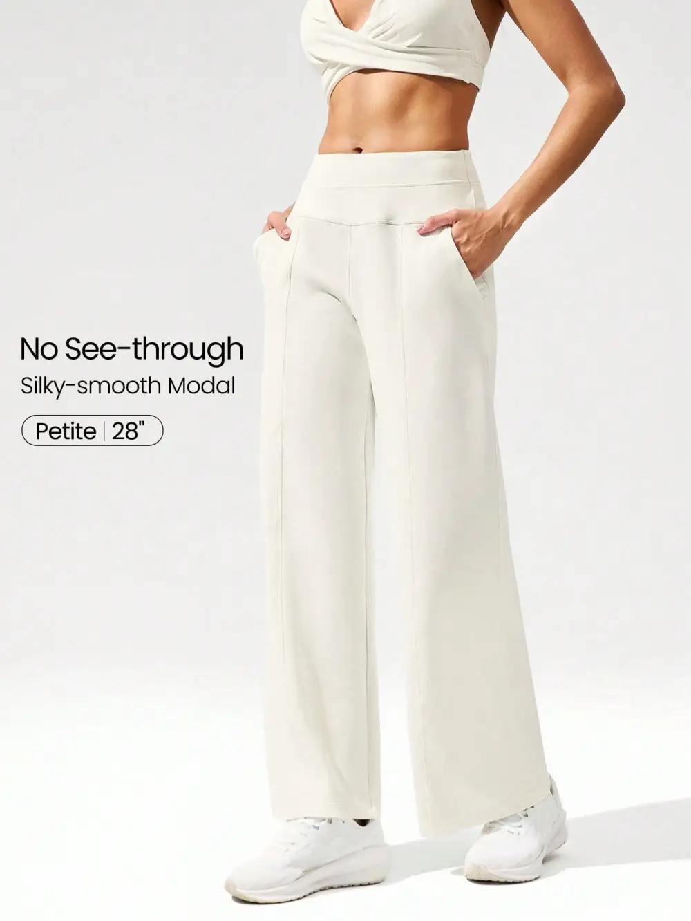 Soft And Comfortable Crewneck Sweatshirt Wide-Leg Pants Set