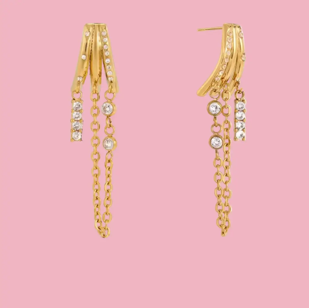 Zirconia Dangle Earrings