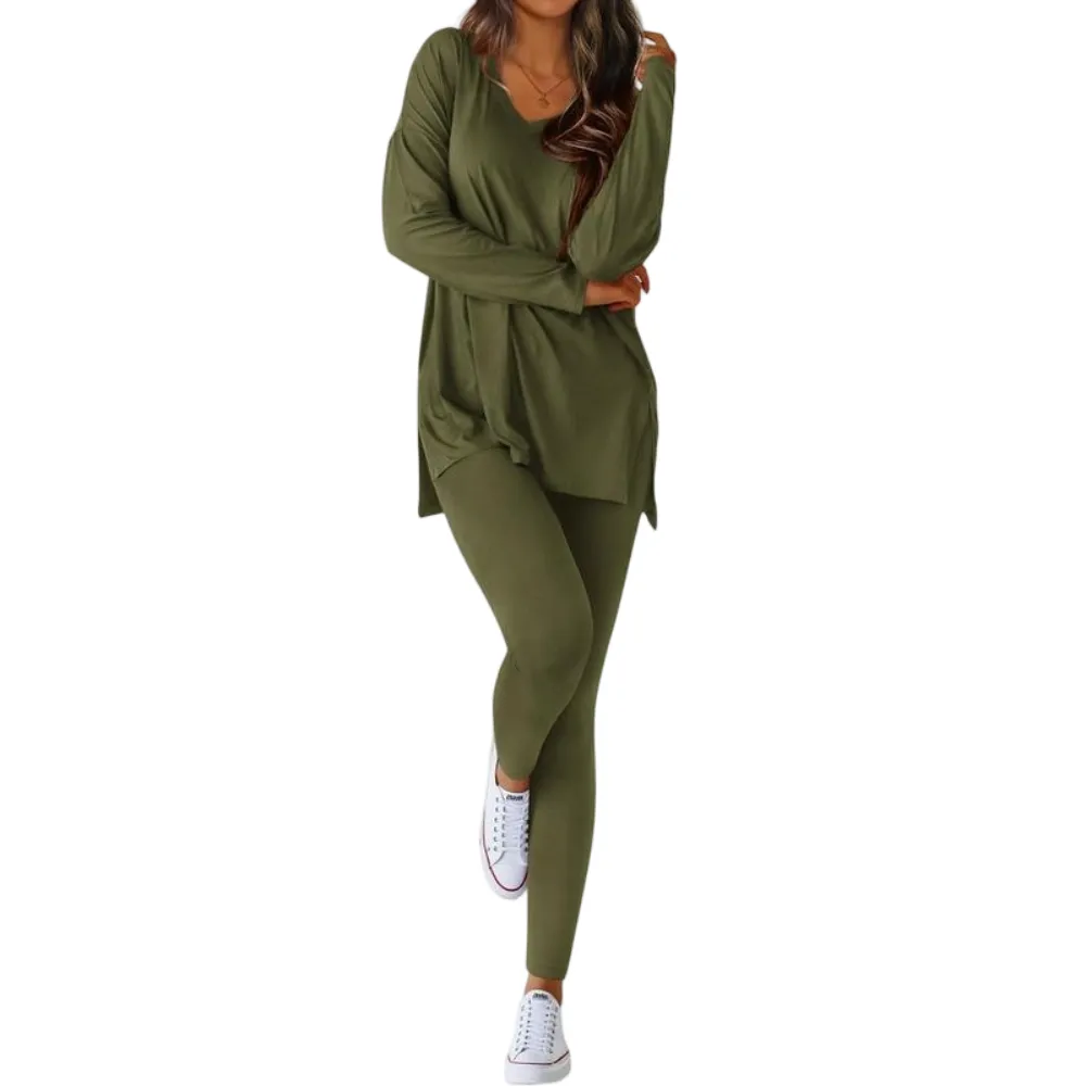 Women’s Casual Two-Piece Sets Airport Travel Outfit Workout Clothing