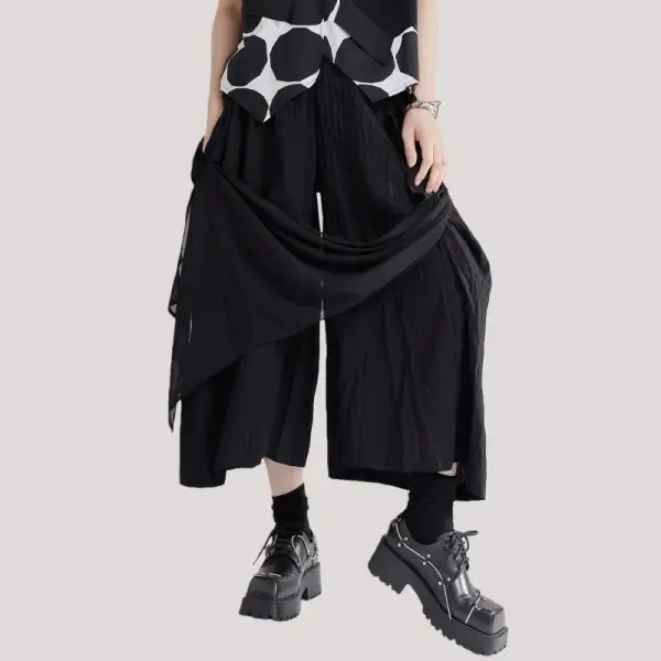 Women's Pleated Asymmetric Skirt