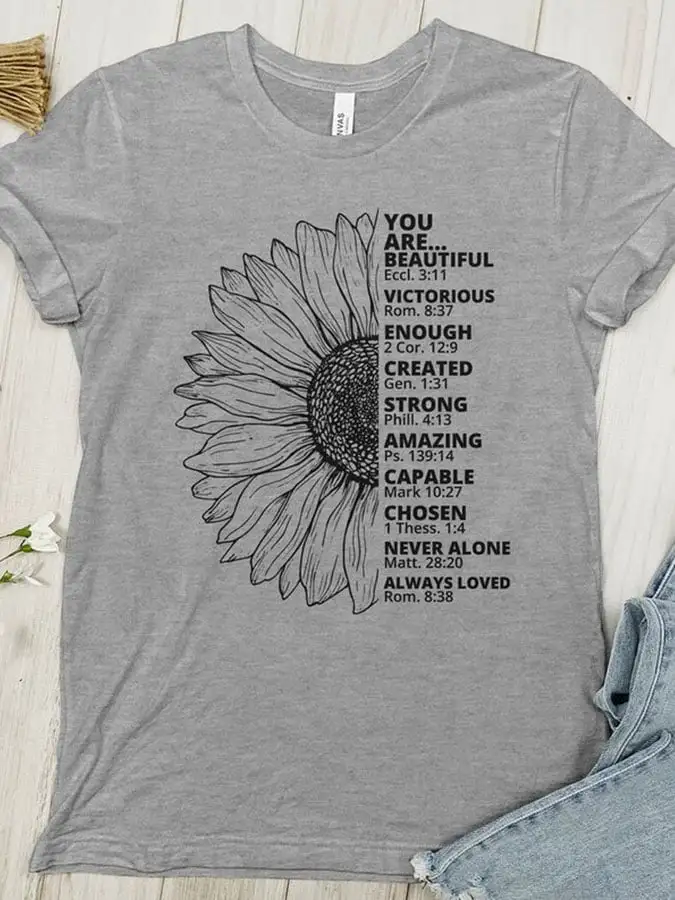 Casual Print Short Sleeve T-Shirt