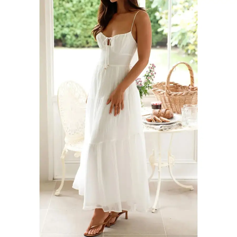Ruched Smocked Back Cami Dress
