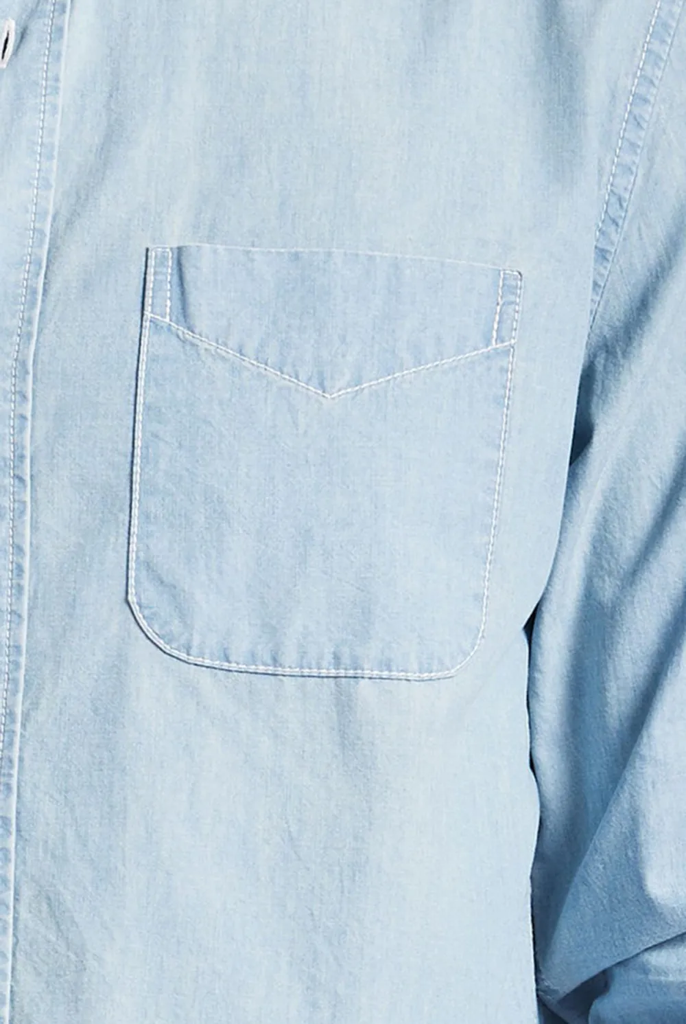 Light Blue Cotton Chambray Shirt