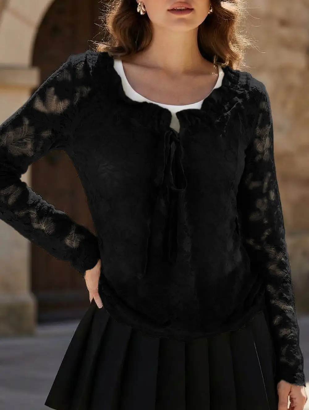 Lace Elegant Pullover Lace Shirt